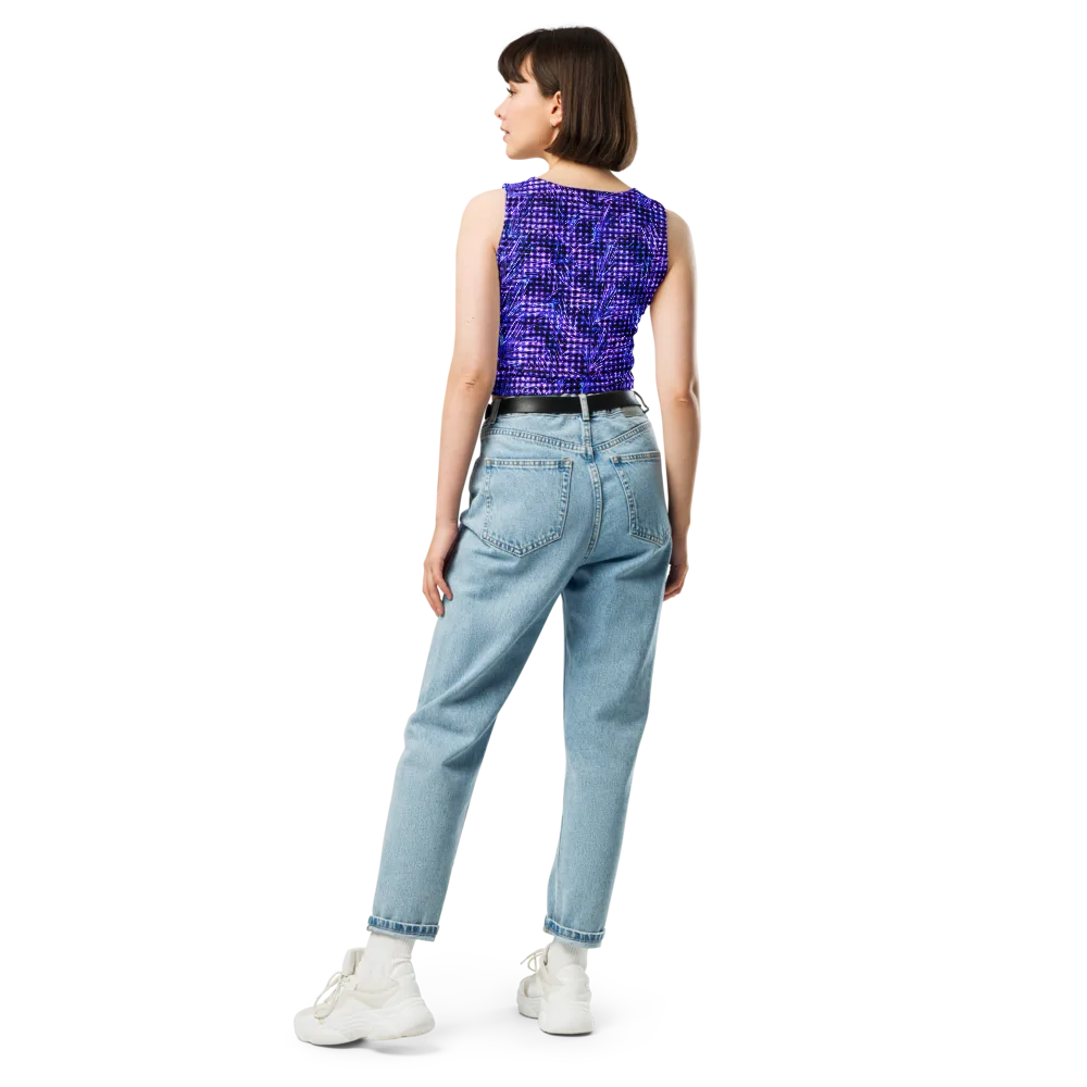 Ultraviolet Circuit on Crop Top — Back