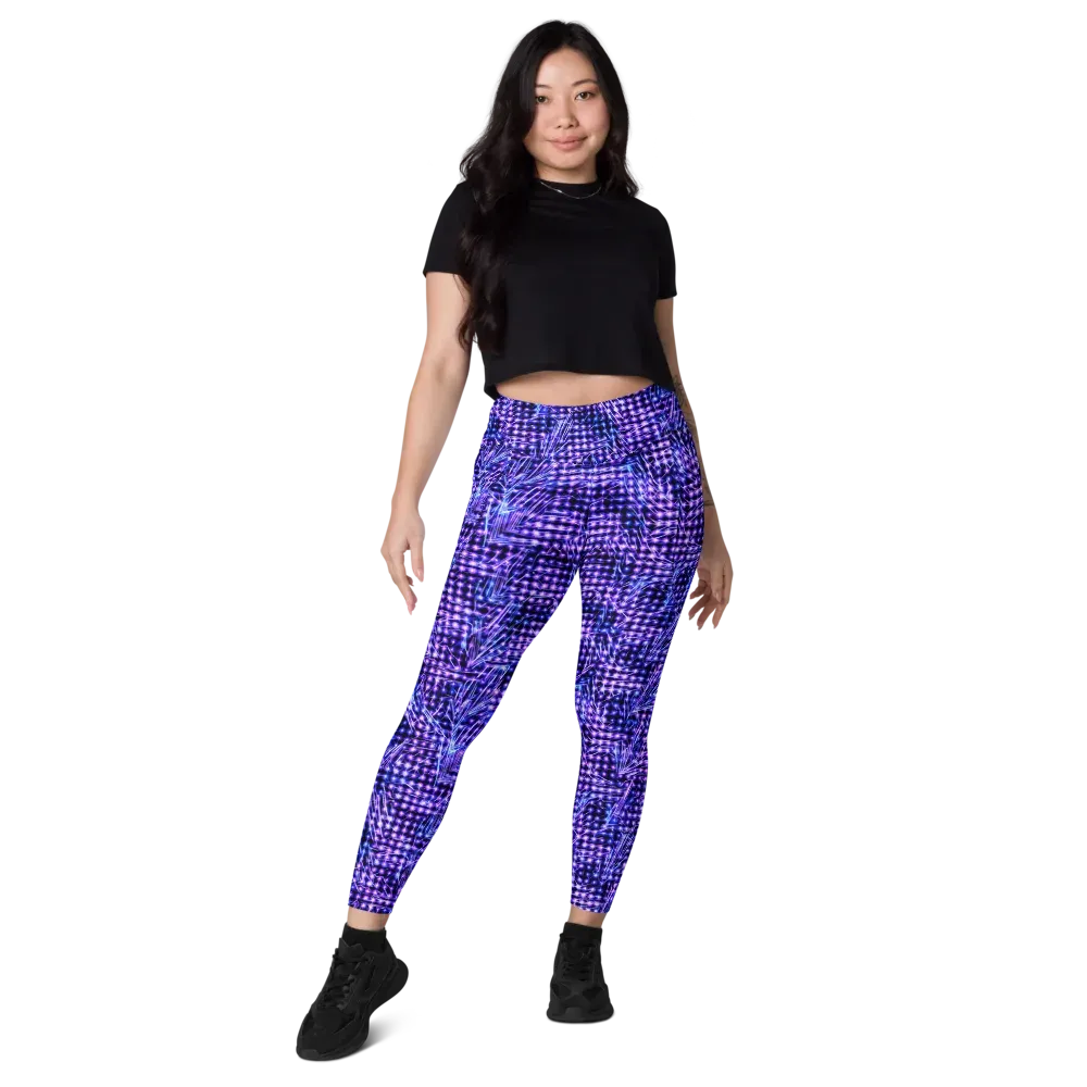Ultraviolet Circuit on Leggings with Pockets — Front