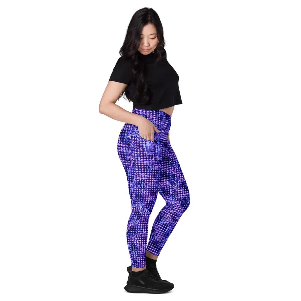 Ultraviolet Circuit on Leggings with Pockets — Right