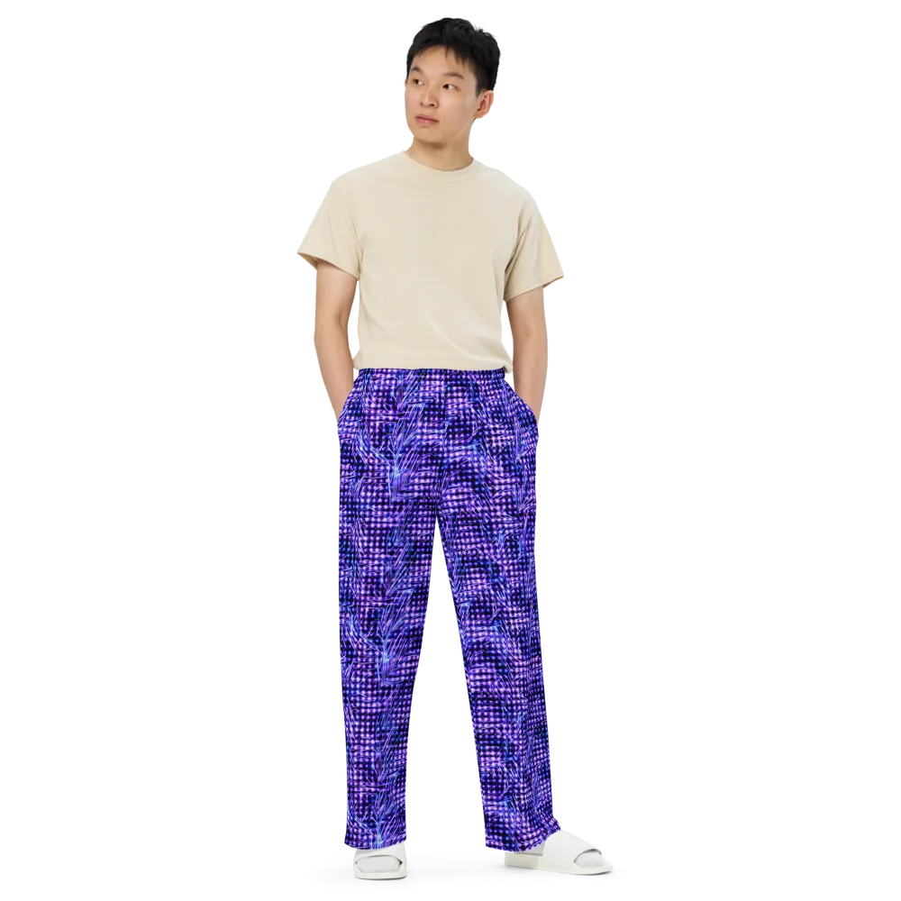 Ultraviolet Circuit on Wide-Leg Pants — Front