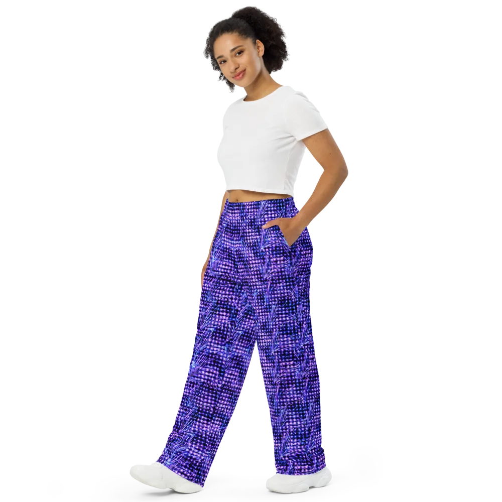 Ultraviolet Circuit on Wide-Leg Pants — Left Front