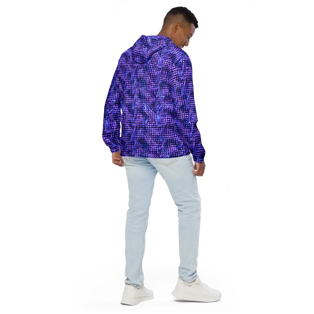 Ultraviolet Circuit on Men's Windbreaker — Back