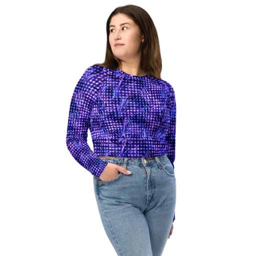 Ultraviolet Circuit on a Long Sleeve Crop Top