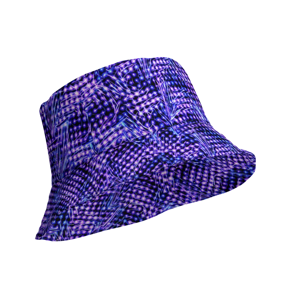 Ultraviolet Circuit on Reversible Bucket Hat — Product details Outside