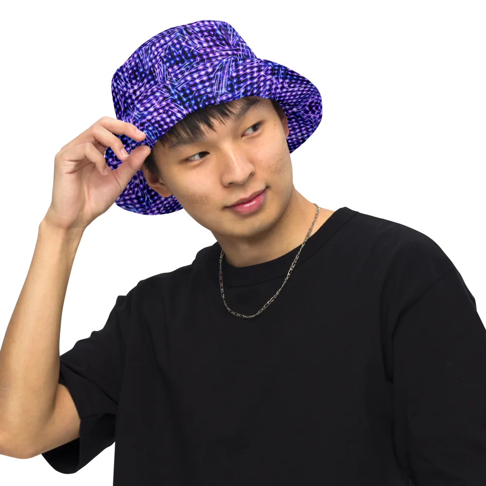 Ultraviolet Circuit on Reversible Bucket Hat — Front Inside