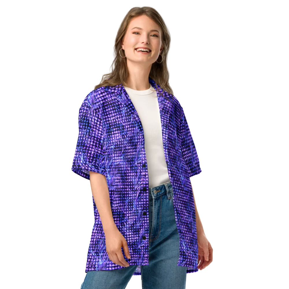 Ultraviolet Circuit on Button Shirt — Front