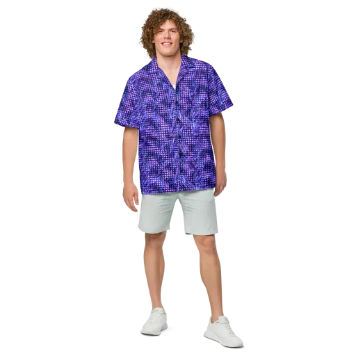 Ultraviolet Circuit on a Button Shirt