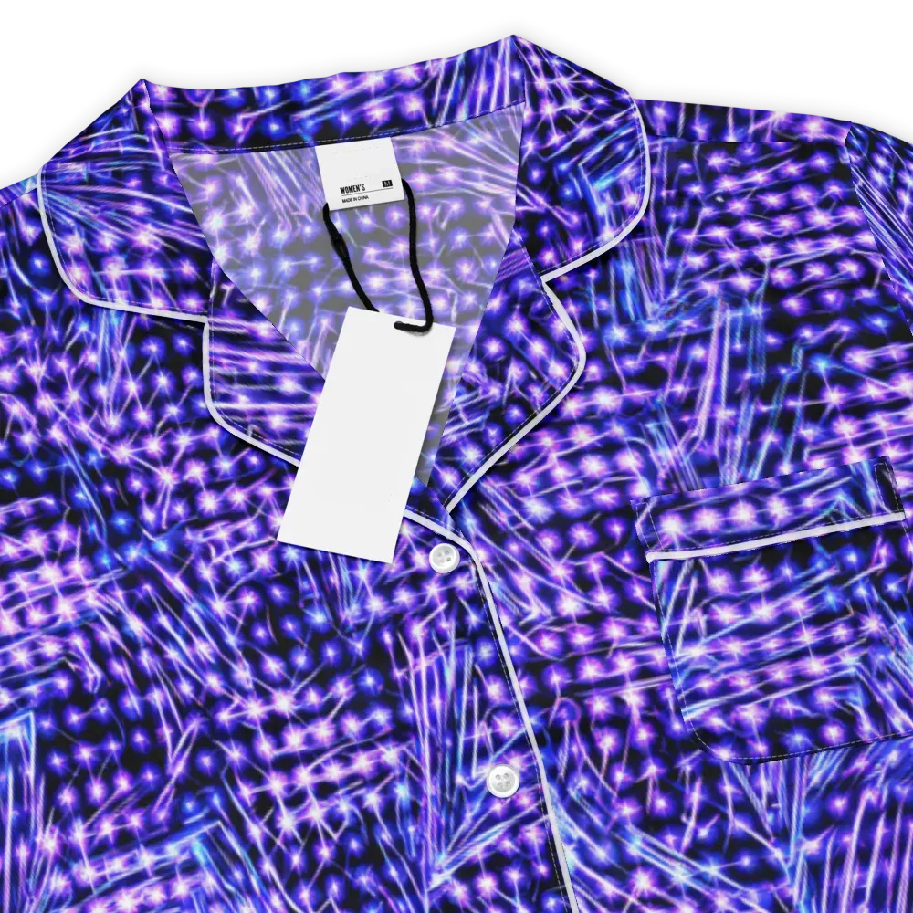 Ultraviolet Circuit on Women's Short Sleeve Pajama Top — Product details