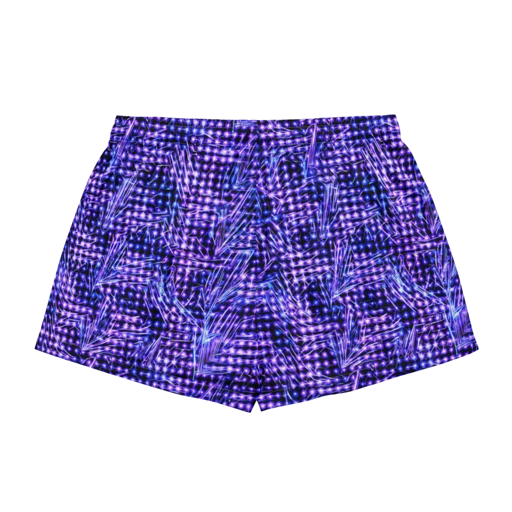 Ultraviolet Circuit on Women's Pajama Shorts — Back