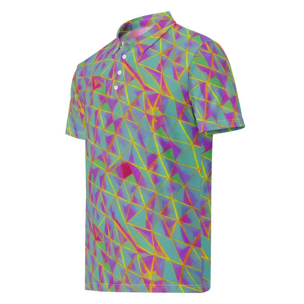 Prismatic Pulse on Men's Slim Fit Polo Shirt — Left Front