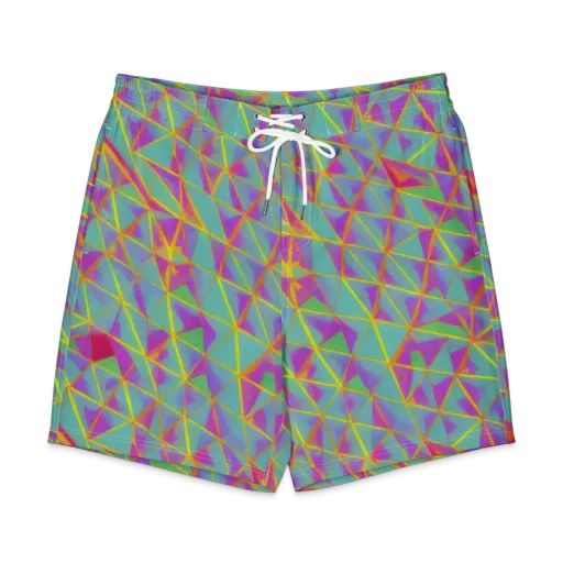 Prismatic Pulse on a Men's Board Shorts