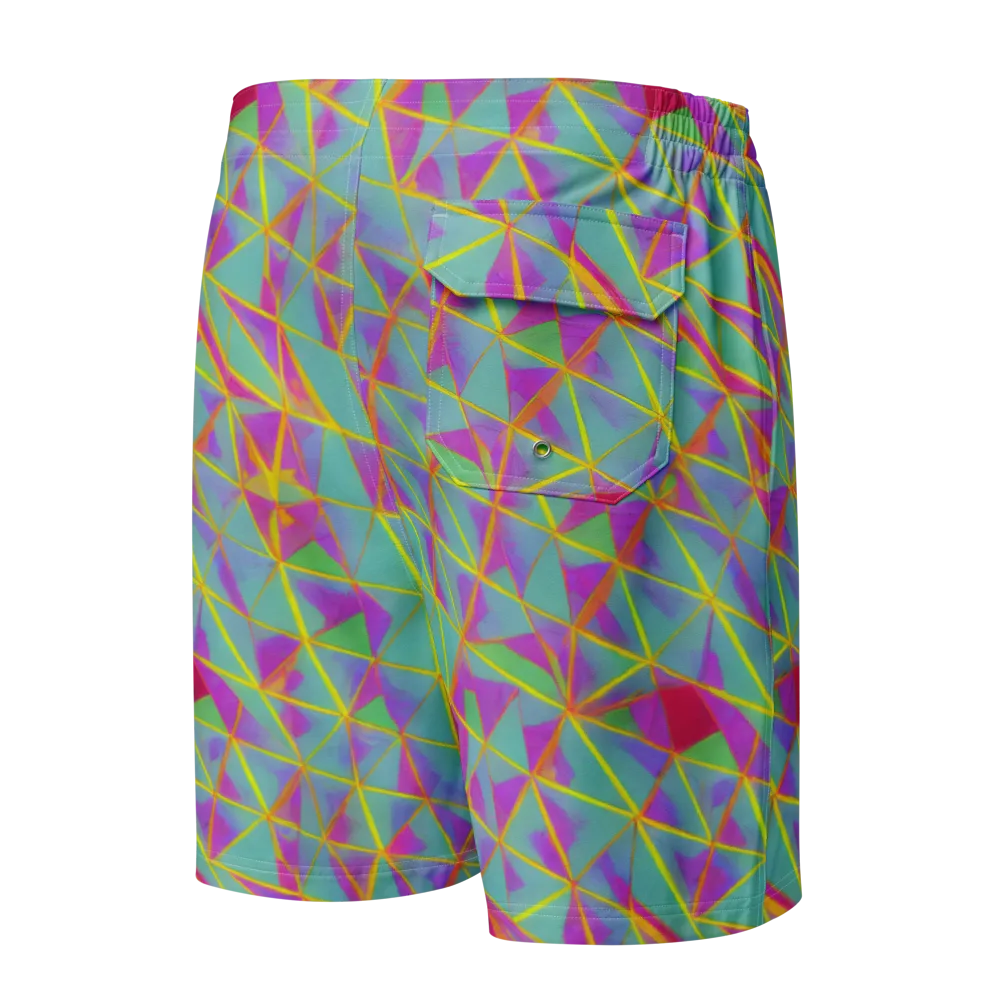 Prismatic Pulse on Men's Board Shorts — Back