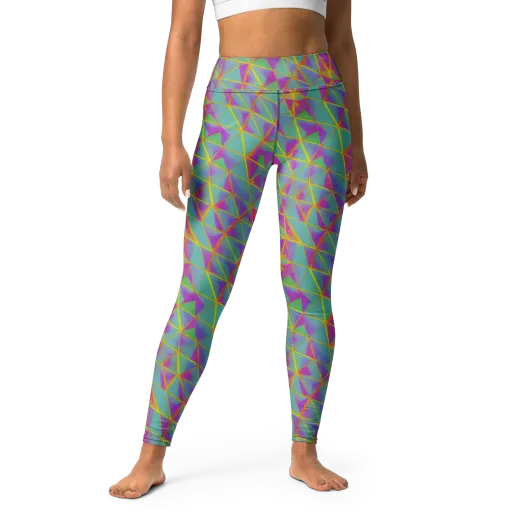 Prismatic Pulse on a Yoga Leggings