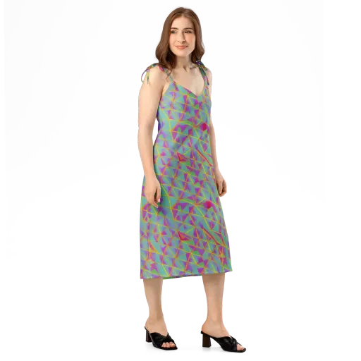 Prismatic Pulse on a Slip Dress
