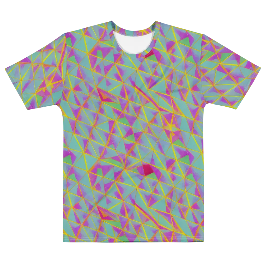 Prismatic Pulse on Men's Cotton Crew Neck T-Shirt — Front