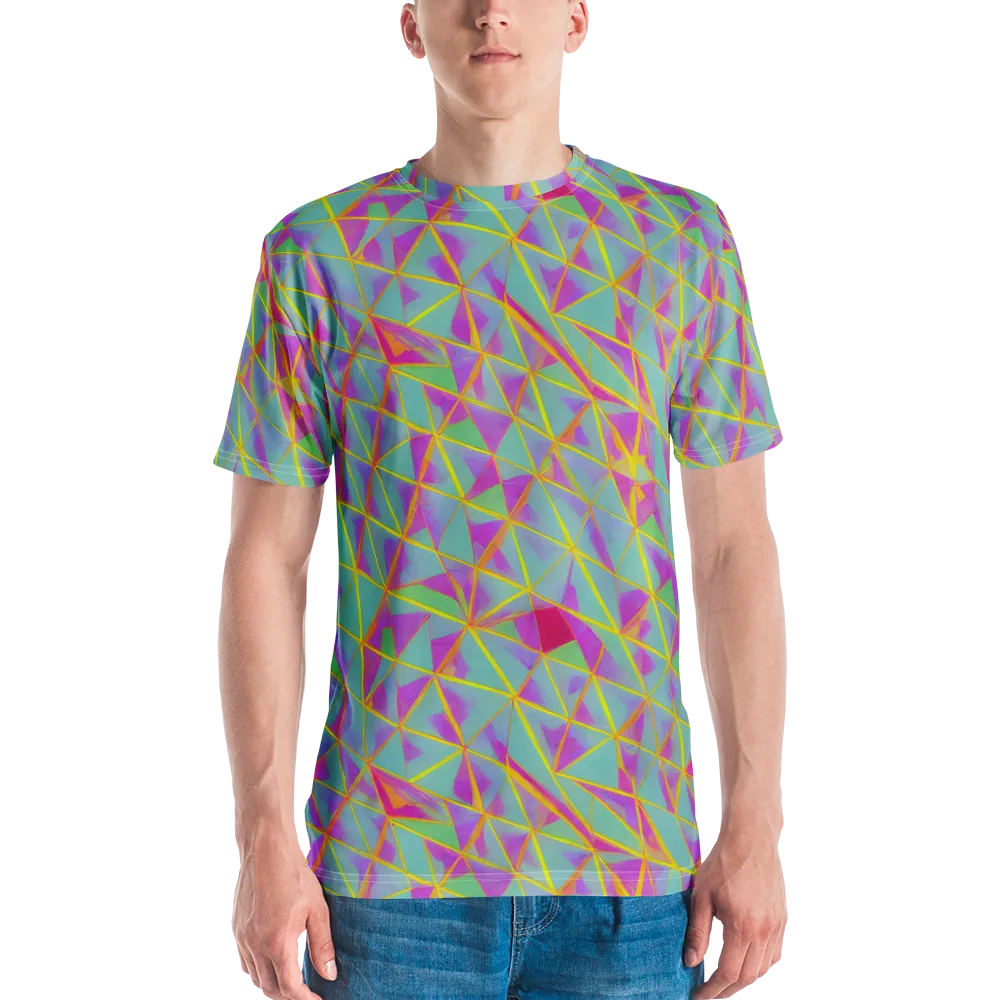 Prismatic Pulse on Men's Crew Neck T-Shirt — Front
