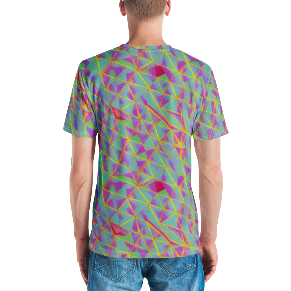 Prismatic Pulse on Men's Crew Neck T-Shirt — Back