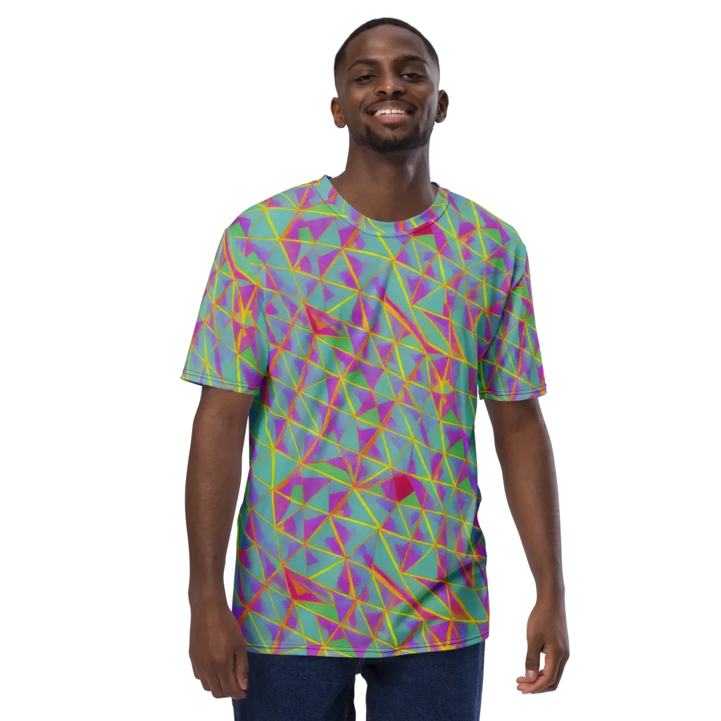 Prismatic Pulse on Men's Crew Neck T-Shirt — Front
