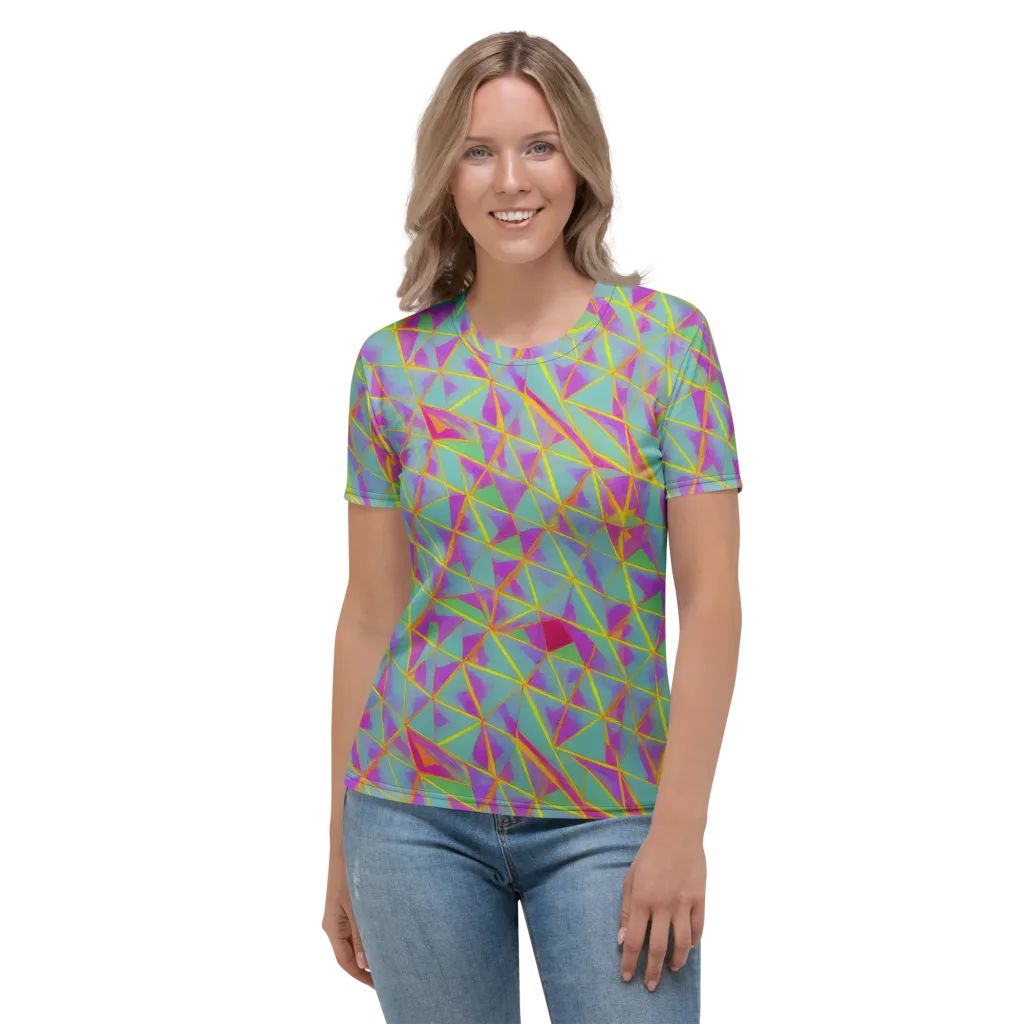 Prismatic Pulse on Women's Crew Neck T-Shirt — Front