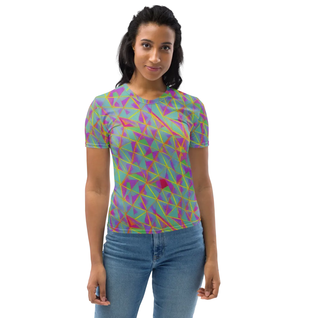 Prismatic Pulse on Women's Crew Neck T-Shirt — Front