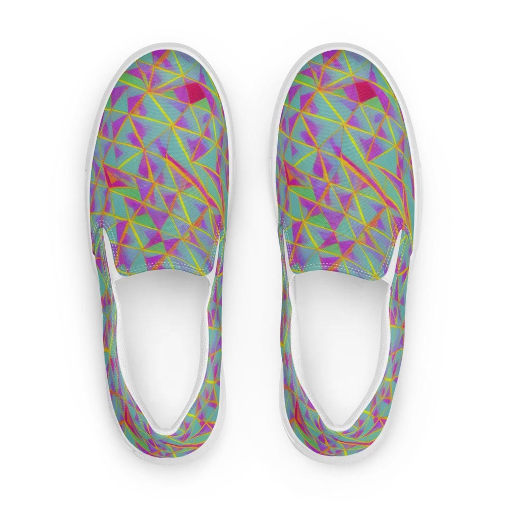 Prismatic Pulse on Men's Slip-On Canvas Shoes — Front