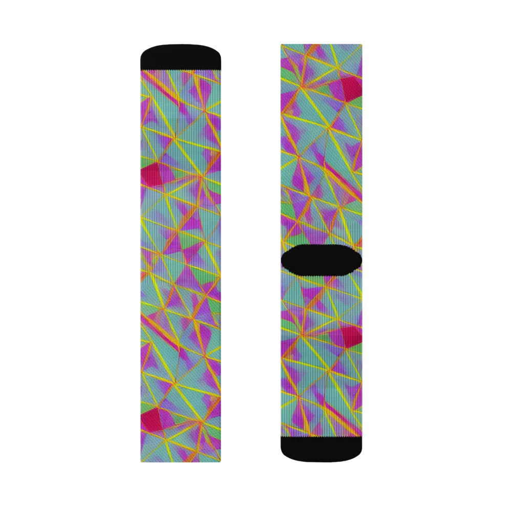 Prismatic Pulse on Socks — Right Sock