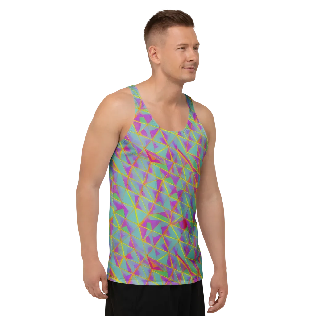 Prismatic Pulse on Men's Tank Top — Right Front