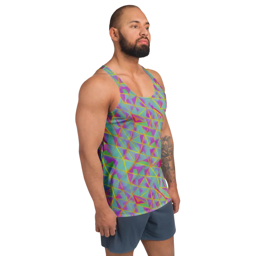 Prismatic Pulse on Men's Tank Top — Right Front