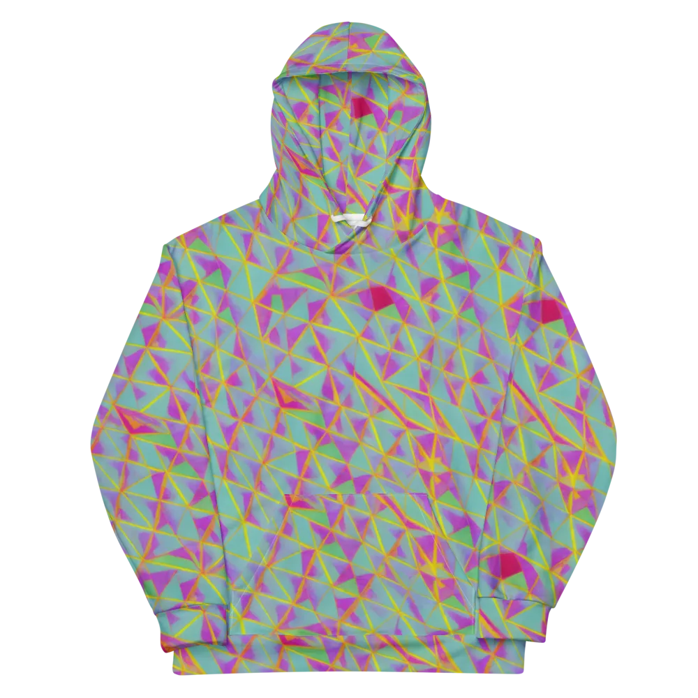Prismatic Pulse on Cotton Hoodie — Front