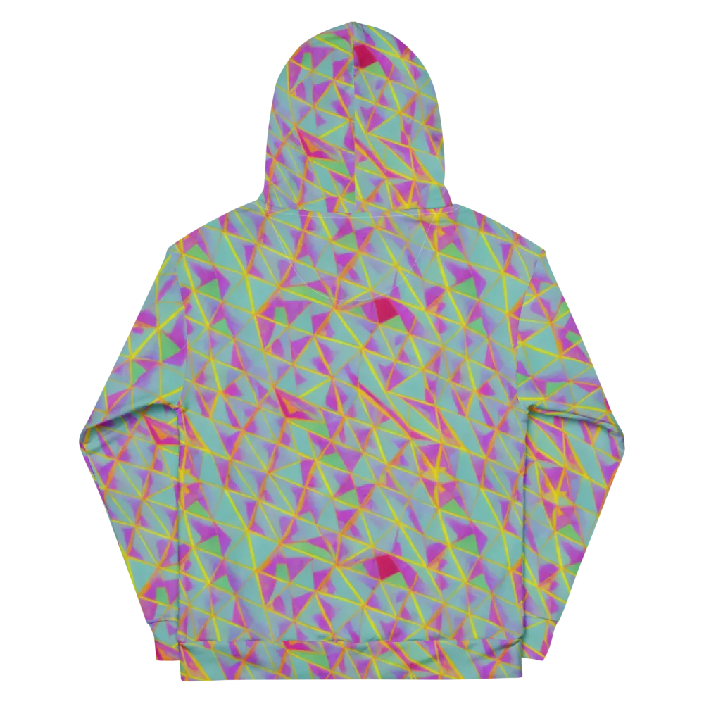 Prismatic Pulse on Cotton Hoodie — Back