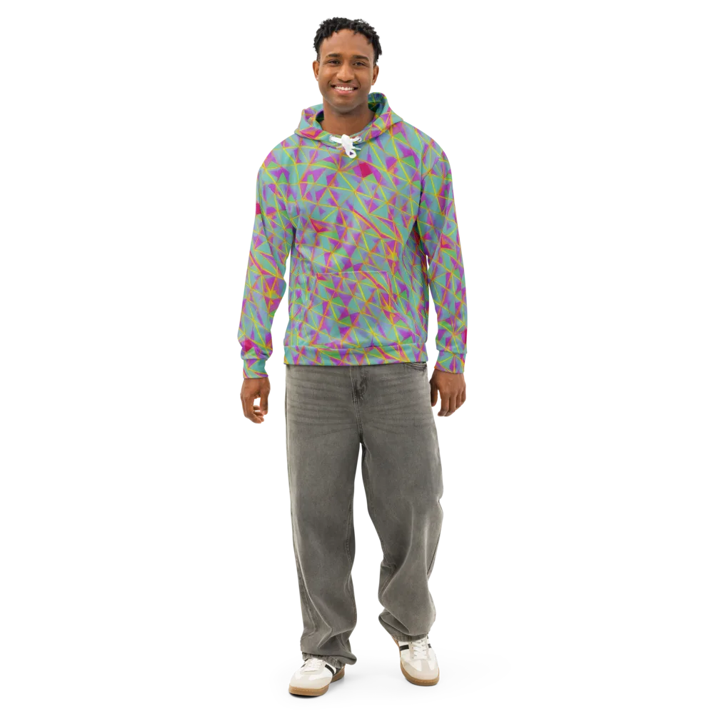 Prismatic Pulse on Cotton Hoodie — Front