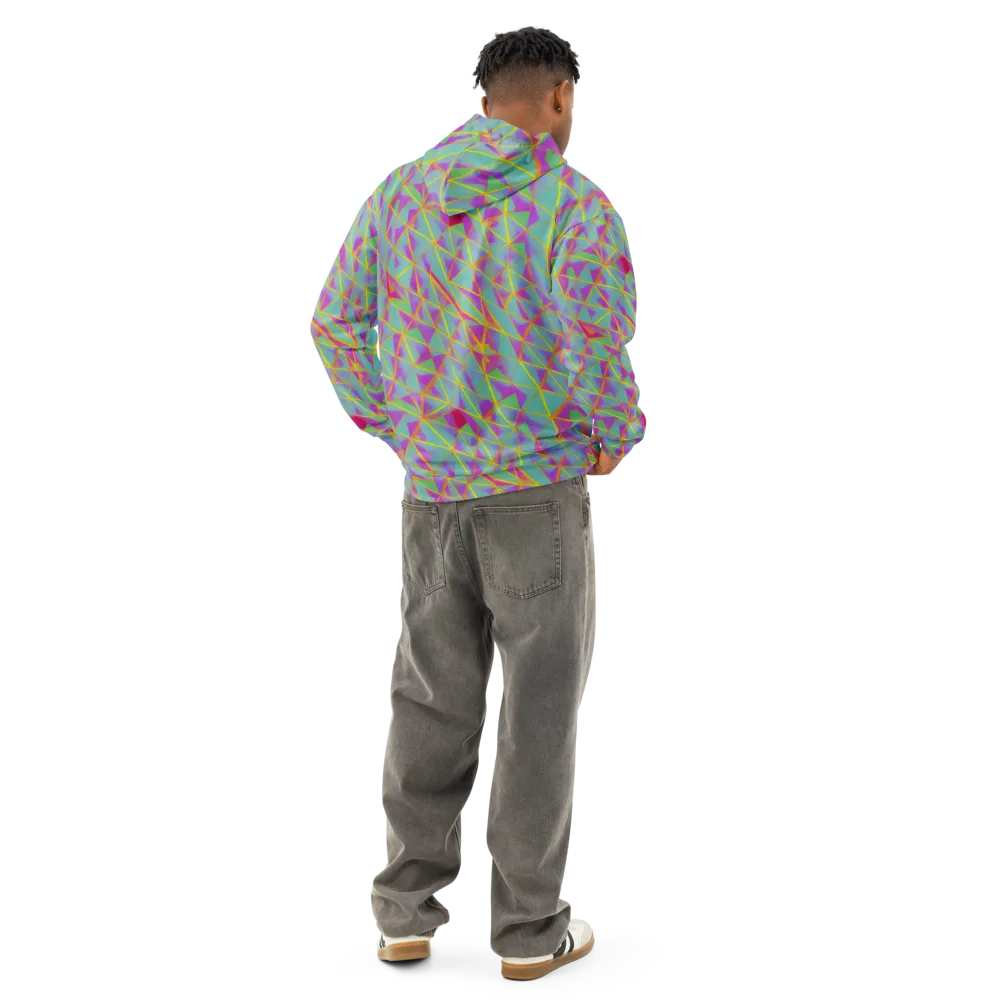 Prismatic Pulse on Cotton Hoodie — Back