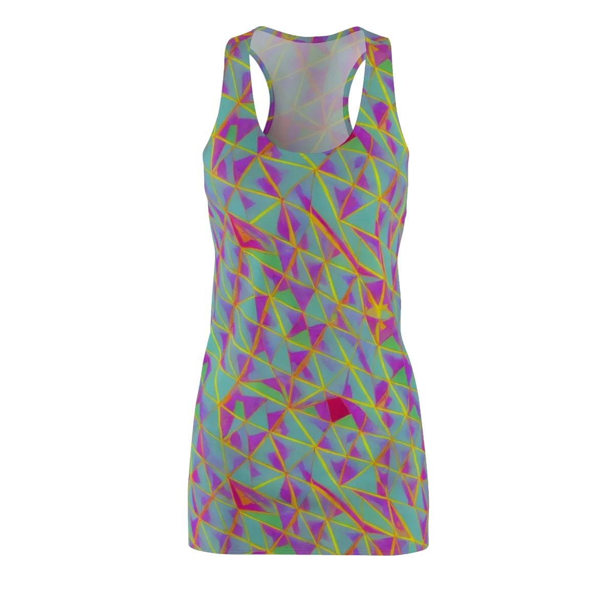 Prismatic Pulse on Racerback Dress — Front