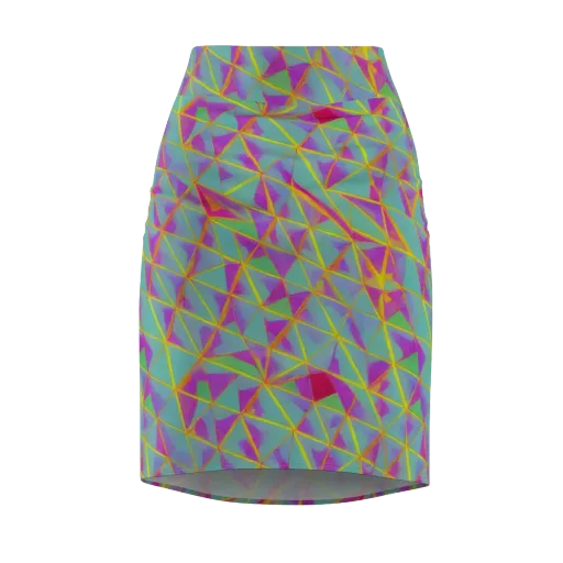Prismatic Pulse on a Pencil Skirt
