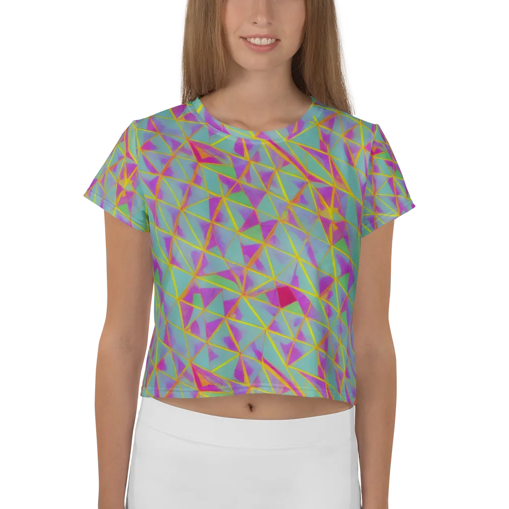 Prismatic Pulse on Crop Tee — Front