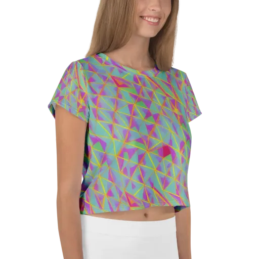 Prismatic Pulse on a Crop Tee