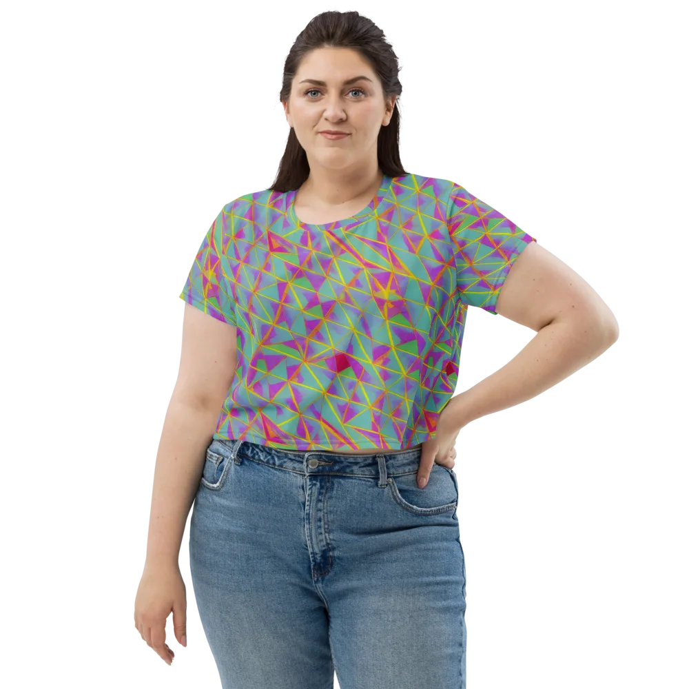 Prismatic Pulse on Crop Tee — Front