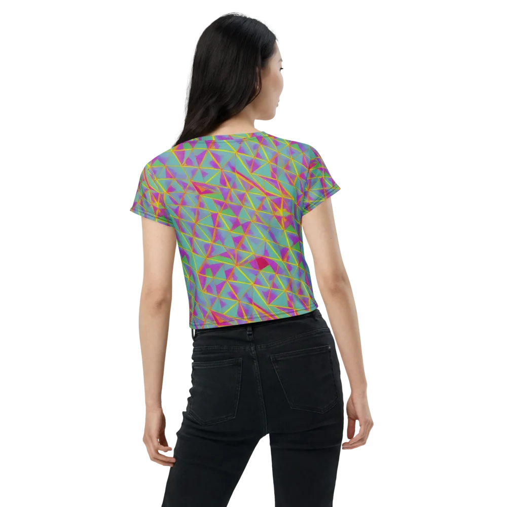 Prismatic Pulse on Crop Tee — Back
