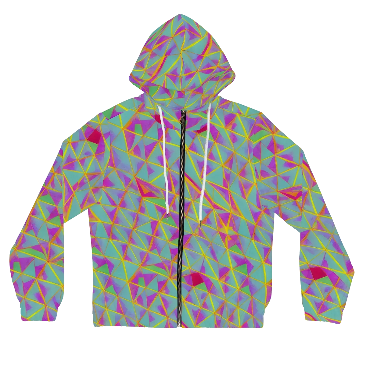 Prismatic Pulse on Women's Full-Zip Hoodie — Front