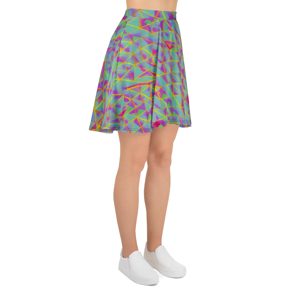 Prismatic Pulse on Skater Skirt — Right