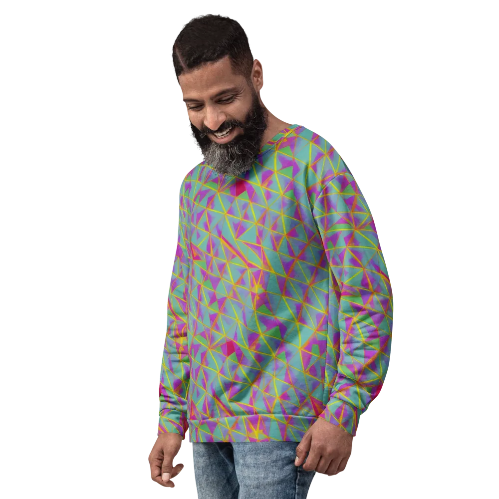 Prismatic Pulse on Sweatshirt — Left Front