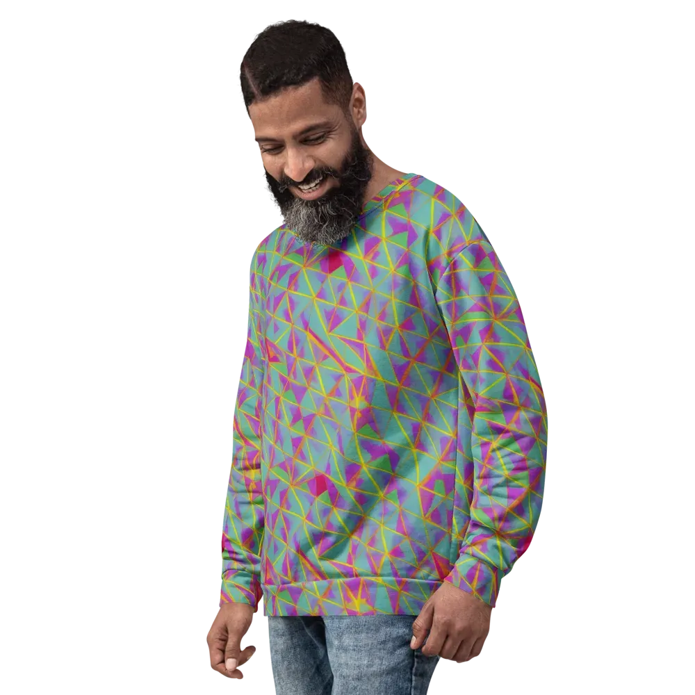 Prismatic Pulse on Sweatshirt — Left Front