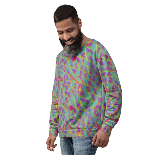Prismatic Pulse on a Sweatshirt