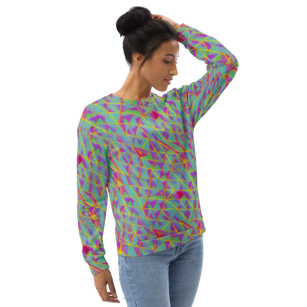 Prismatic Pulse on Sweatshirt — Right Front