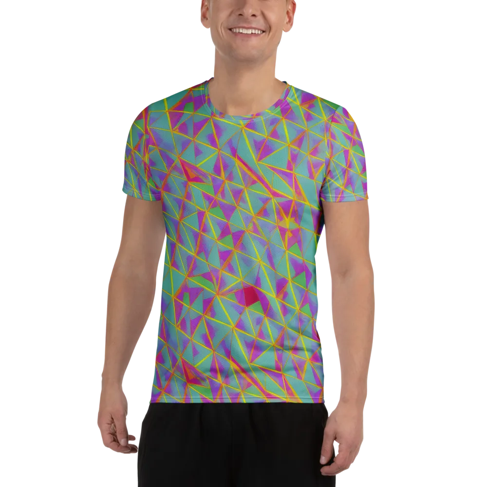 Prismatic Pulse on Men's Athletic T-Shirt — Front