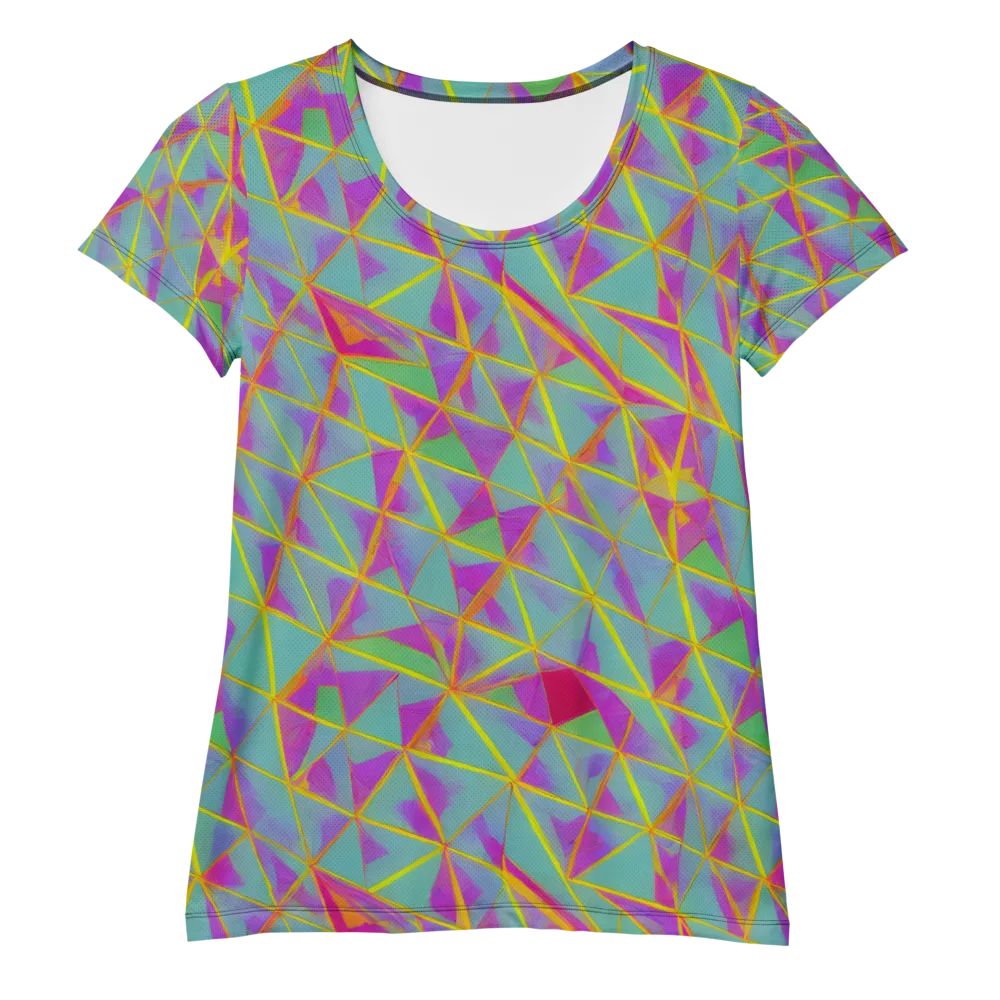 Prismatic Pulse on Women's Athletic T-Shirt — Front