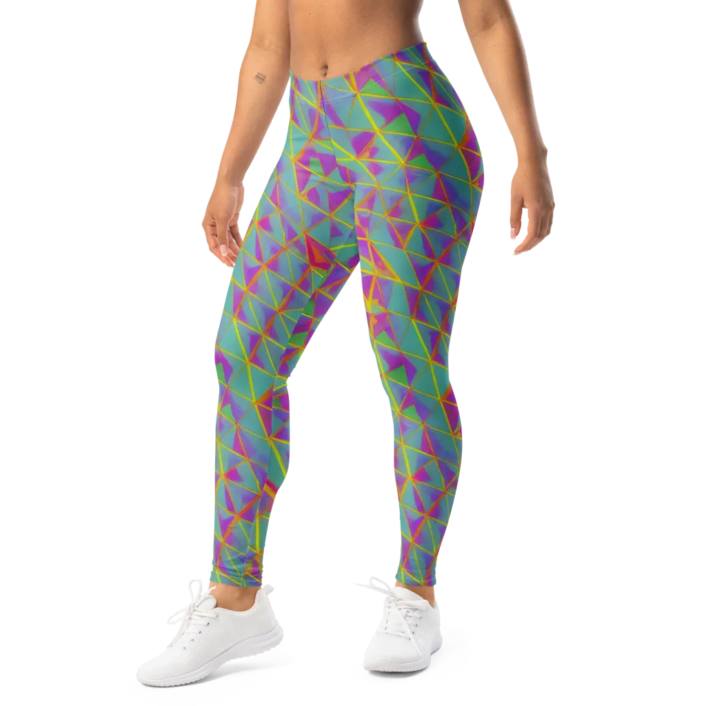 Prismatic Pulse on Leggings — Left Front