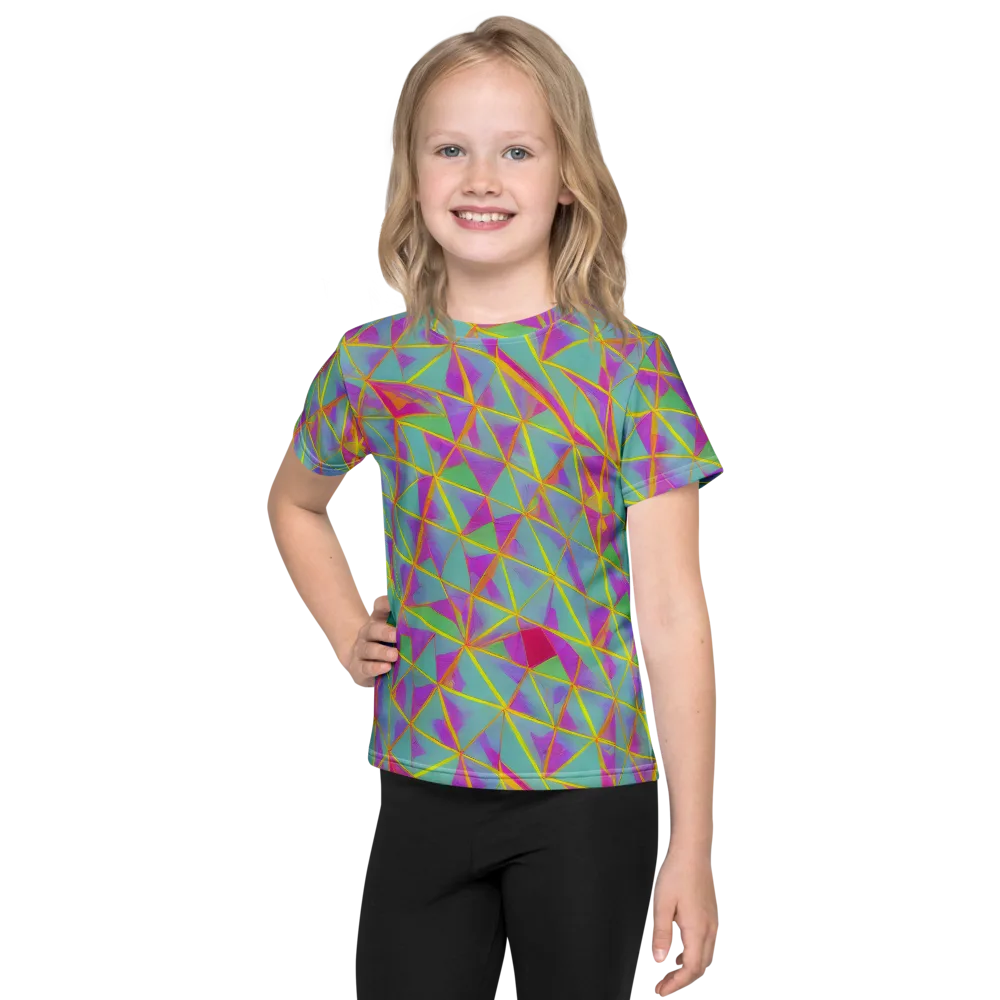 Prismatic Pulse on Kids Crew Neck T-Shirt — Front