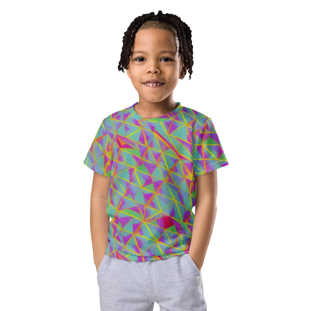 Prismatic Pulse on Kids Crew Neck T-Shirt — Front