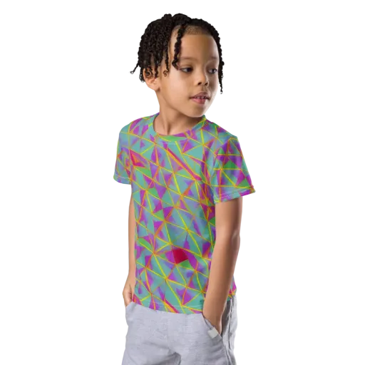 Prismatic Pulse on a Kids Crew Neck T-Shirt